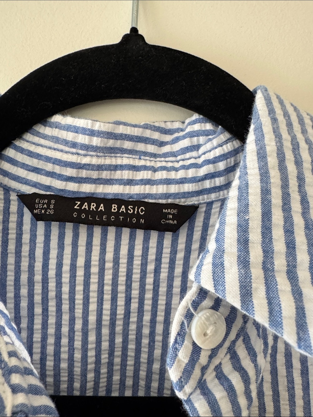 Zara Blue Striped Seer Sucker Romper with Toucan Embroidery - Picture 4 of 7